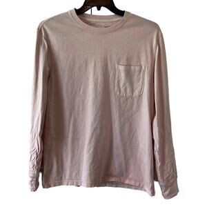 Goodfellow & Co Standard Pastel Pink Cotton Pocket Long-Sleeve Tee